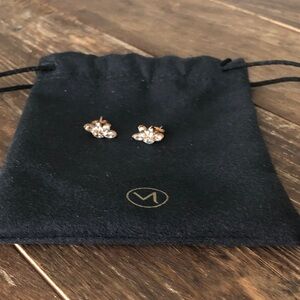 Mejuri Gold Vermeil and White Topaz Floral Earrings